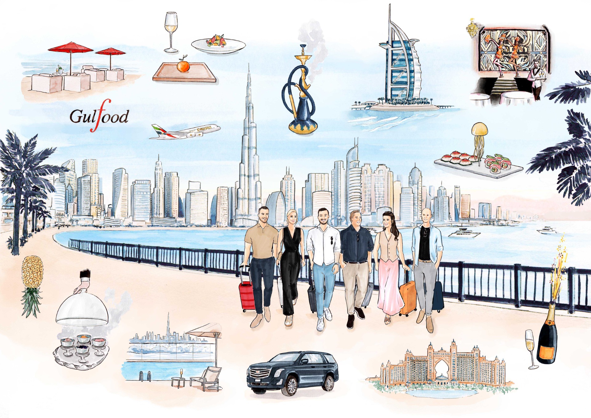 Illustration - Dubai Trip, Pillows Hotels - 2026